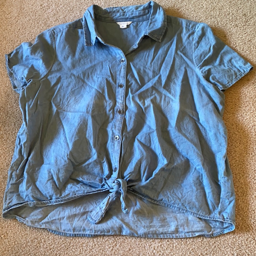 aeropostale denim crop top size:L